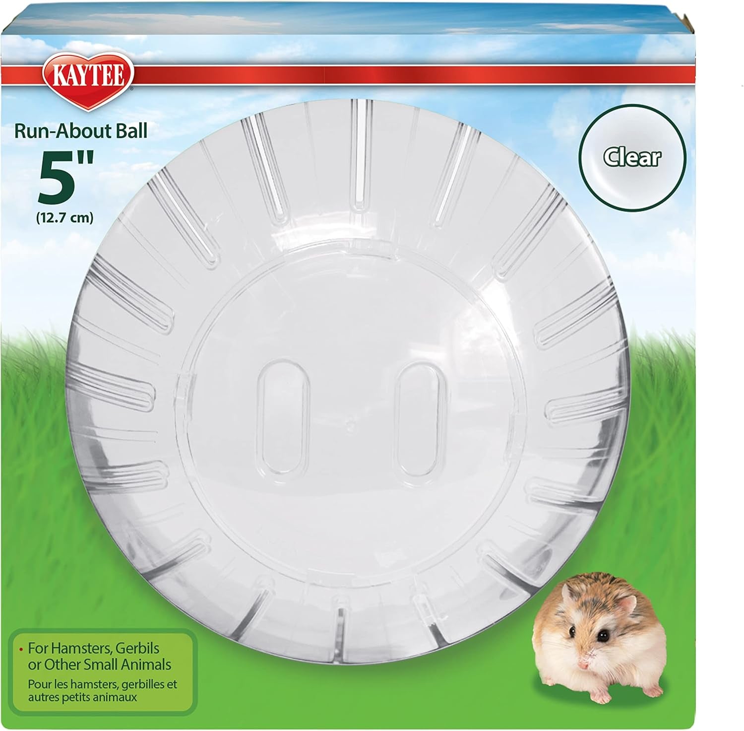 Kaytee 5" Clear Run-About Exercise Ball For Pet Dwarf Hamsters & Mice