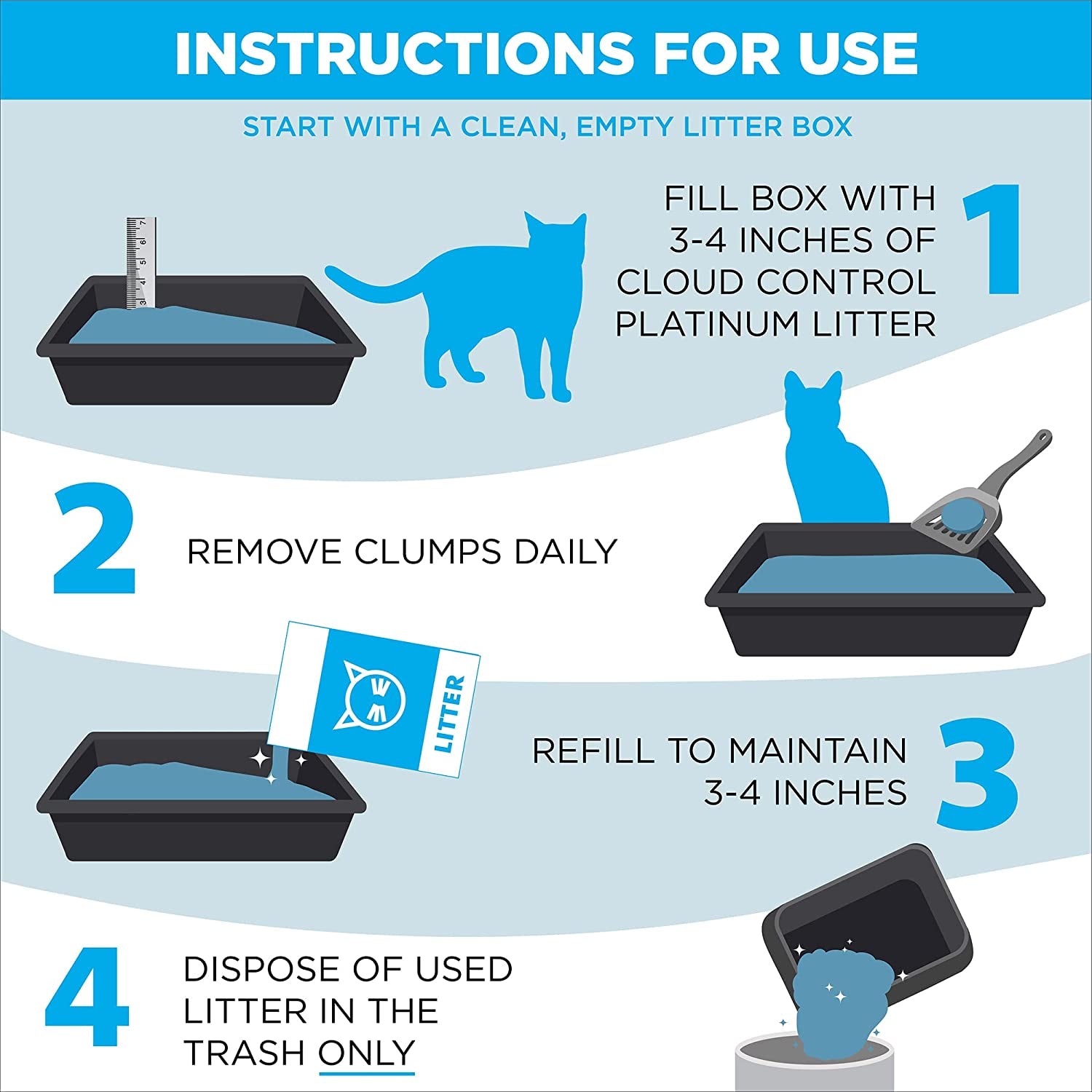 Arm & Hammer Cloud Control Platinum Multi-Cat Clumping Cat Litter with Hypoallergenic Light Scent, 14 Days of Odor Control, 27.5 Lbs, Online Exclusive Formula