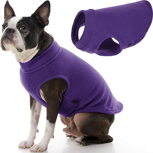 Gooby Stretch Fleece Vest Dog Sweater - Violet, 2X-Large - Warm Pullover Fleece Dog Jacket - Winter Dog Clothes for Small Dogs Boy or Girl - Dog Sweaters for Small Dogs to Dog Sweaters for Large Dogs