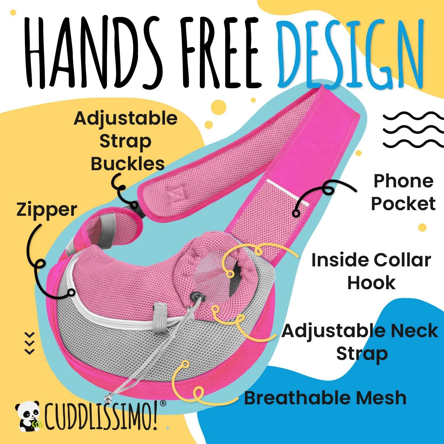 Pet Sling Carrier - Small Dog Puppy Cat Carrying Bag Purse Pouch - for Pooch Doggy Doggie Yorkie Chihuahua Baby Papoose Bjorn - Hiking Travel Front Chest Body Holder Pack to Wear (Green)