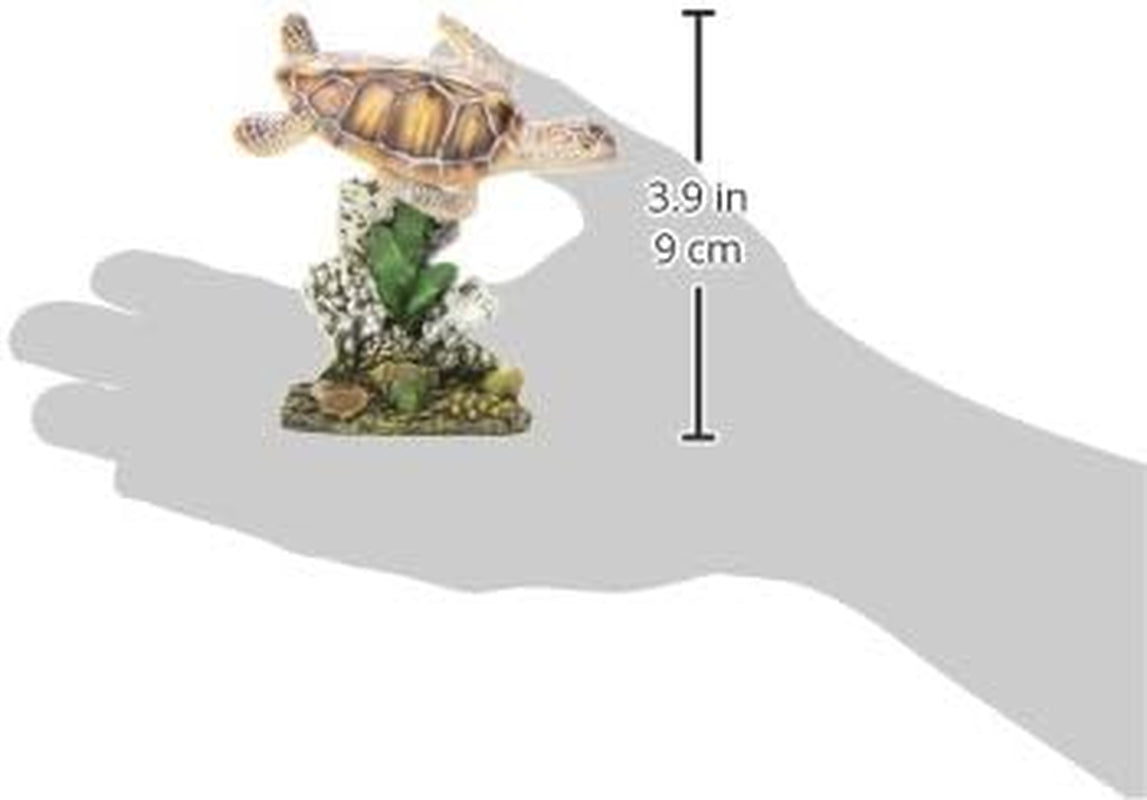 Penn-Plax Swimming Sea Turtle Decor - for Aquarium Fish Tank - Resin Decoration, Small (RR1104)