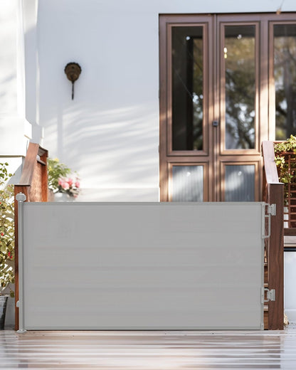 Cumbor 76" Retractable Mesh Baby Gates for Stairs, Long Baby Gate for Doorways, 34" Tall Extra Wide Toddler Gate for Dogs, Child Safety Gates for Room, Hallways, Doggy Gate Indoor/Outdoor(Gray)