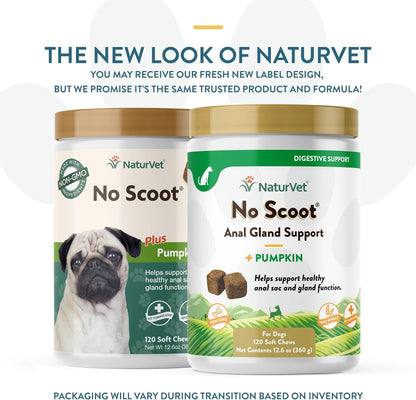 Naturvet Scoopables No Scoot for Dog Bite - Anal Gland Support for Dogs - Supports Normal Bowel Function - Chewable Stool & Bowel Health Pet Supplement - Pumpkin, Psyllium Husk, & Beet Pulp | 11Oz Bag