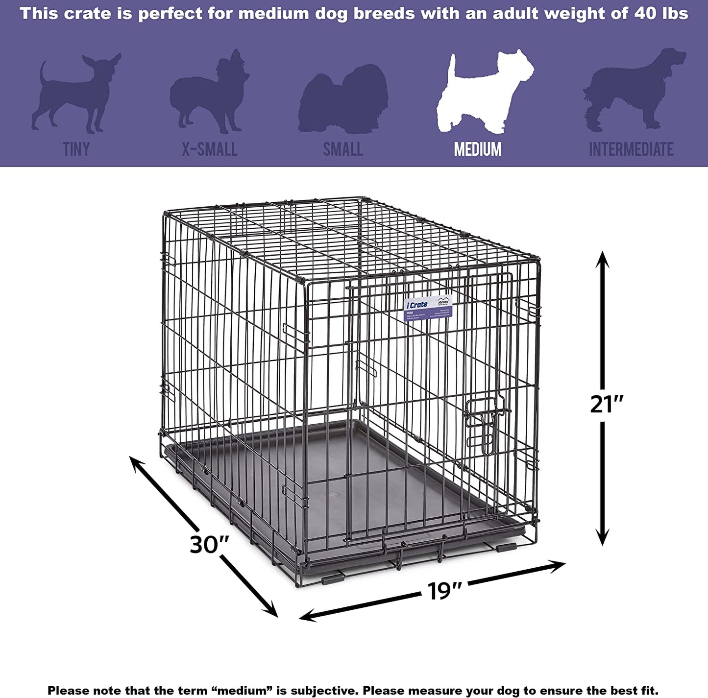 Midwest Homes for Pets Ginormous Single Door 54-Inch Dog Crate for XXL Dogs Breeds; Great Dane, Mastiff, St. Bernard, Drop Pin Assembly Requires Two People; Divider Panel Not Included; Black: SL54