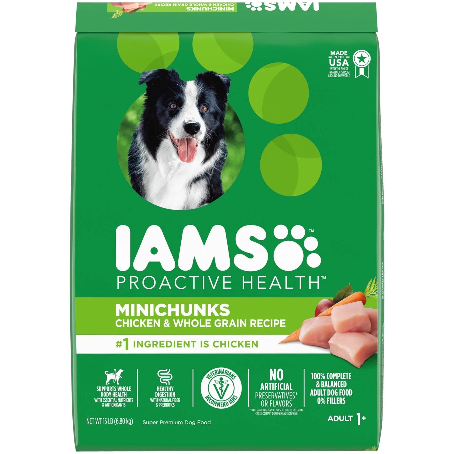 Iams Proactive Health Minichunks Dry Dog Food with Real Chicken and Whole Grains, 40 Lb Bag