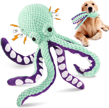 Squeaky Dog Toys for Medium and Small Dogs:Interactive Tug of War Dog Toy for Puppy Teething-Great Plush Dog Toy for Dogs to Keep Them Busy