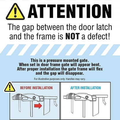 Regalo Insight™ Baby Safety Gate, Includes Clear Door, Extension Kit, Pressure Mount Kit, Wall Cups and Mounting Kit