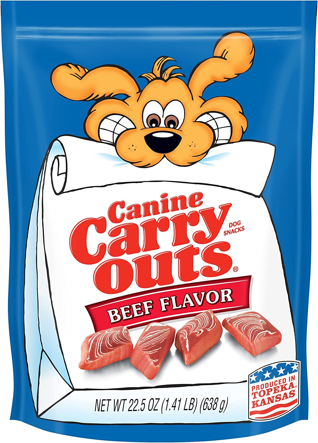 Canine Carry Outs Dog Treats, Beef Flavor, 22.5 Ounce (Pack of 4)