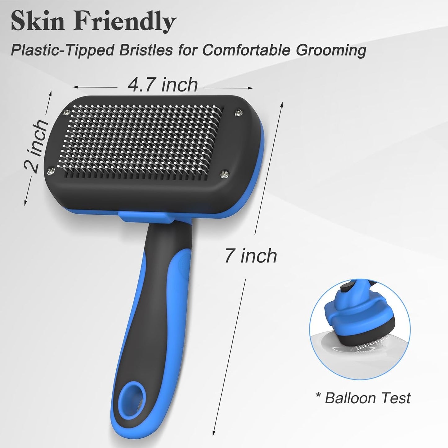 Self Cleaning Slicker Brush for Dogs & Cats, Skin Friendly Grooming Cat Brush, Dog Brush for Shedding, Deshedding Brush, Hair Brush Puppy Brush for Haired Dogs, Pet Supplies Accessories, Black