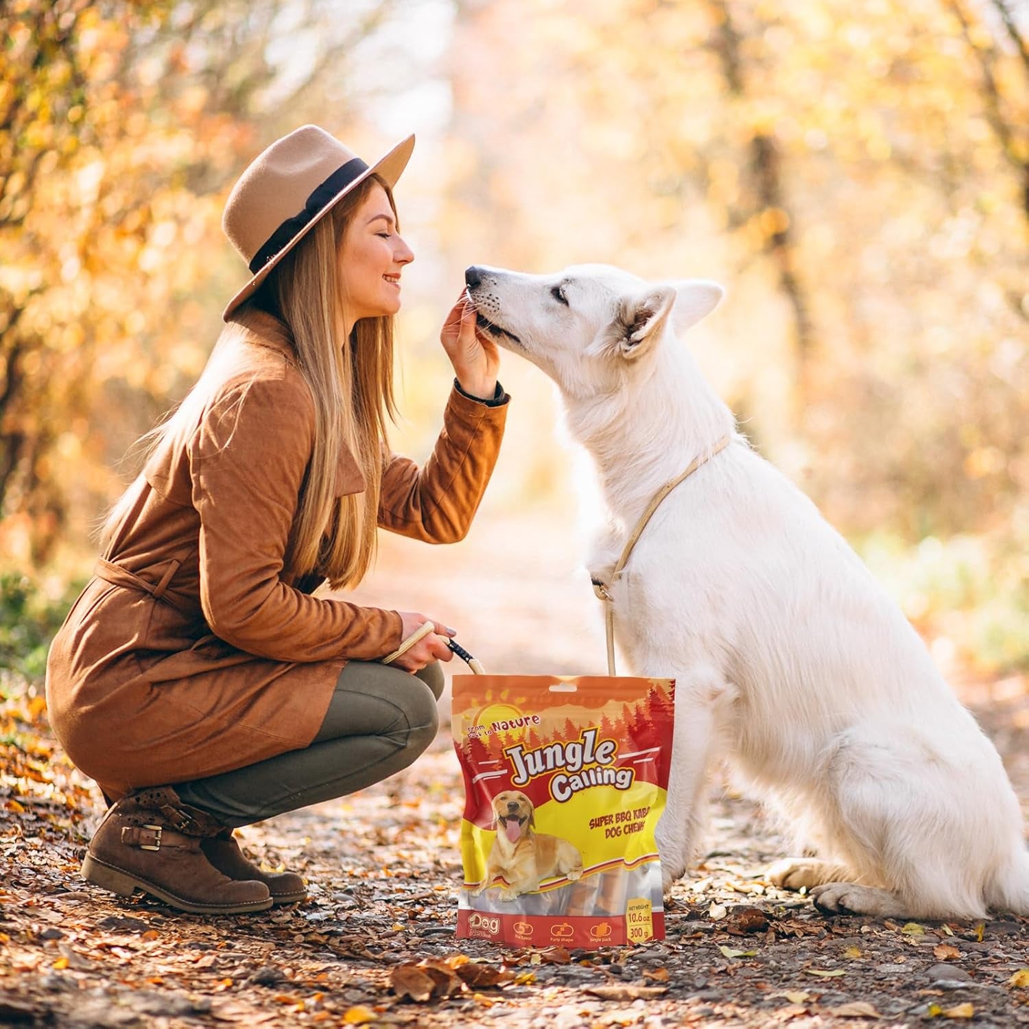 Jungle Calling Dog Treats, Multi-Flavor Kabob Dog Snacks, Dog Kabobs, Made with Chicken, Duck, Beef, Sweet Potato and Pumpkin, Rawhide Sticks for Dogs