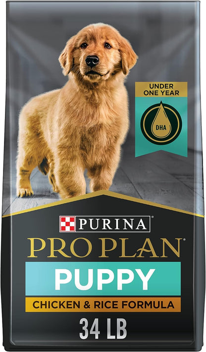 Purina Pro Plan High Protein Dry Puppy Food, Chicken and Rice Formula - 34 Lb. Bag