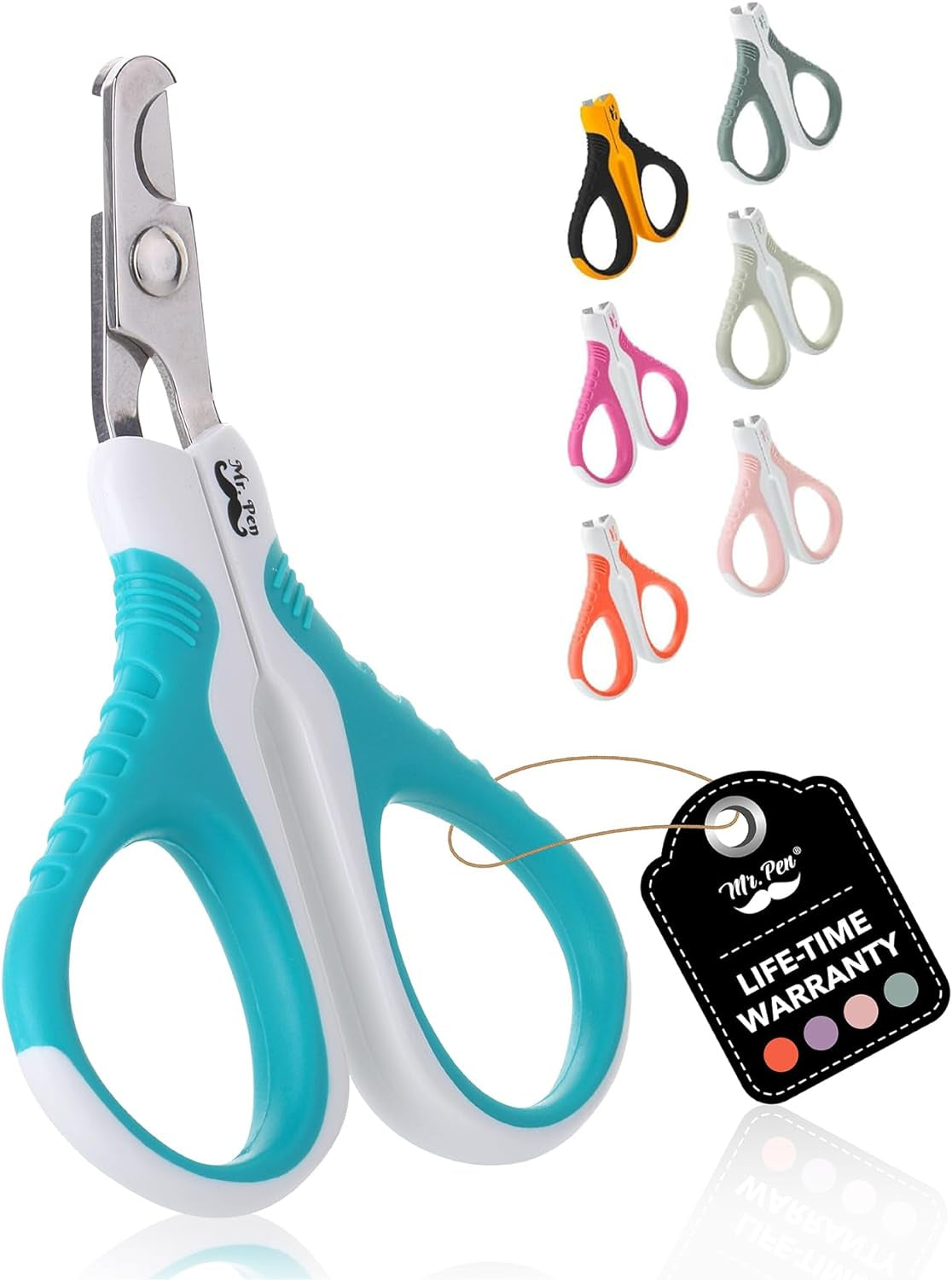 Mr. Pen-Cat Nail Clipper, Peach & Teal, Cat Nail Trimmer, Cat Nail Clippers, Cat Claw Clippers, Cat Clippers for Nails, Pet Nail Clippers, Kitten Nail Clipper, Small Dog Nail Clipper, Cat Claw Trimmer