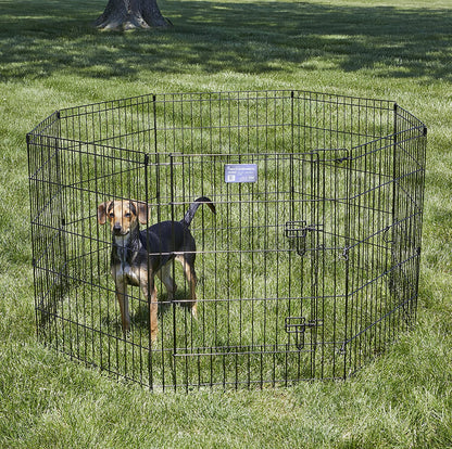 Midwest Homes for Pets Foldable Metal Dog Exercise Pen / Pet Playpen, 24'W X 30'H