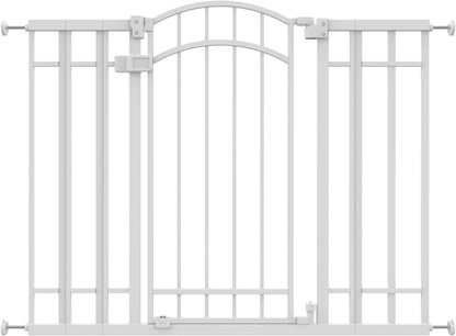 Summer by Ingenuity Doorway 48W Series Safety Pet and Baby Gate, 29'-48' Wide, 36' Tall, Pressure or Hardware Mounted, Install on Wall or Banister in Doorway or Stairway, Auto Close Door - White