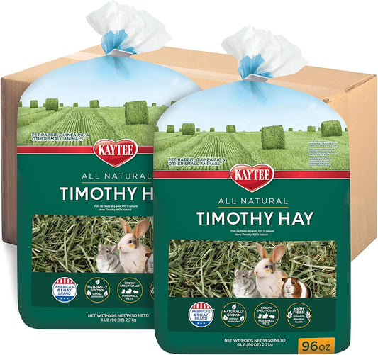 Kaytee All Natural Timothy Hay for Guinea Pigs, Rabbits & Other Small Animals, 12 Pound