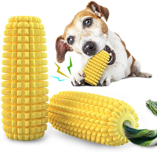 Carllg Dog Chew Toys for Aggressive Chewers, Indestructible Tough Durable Squeaky Interactive Dog Toys, Puppy Teeth Chew Corn Stick Toy for Small Meduium Large Breed