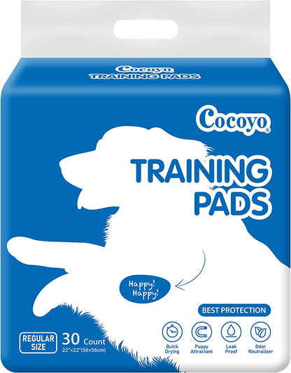 COCOYO Best Value 22"X22" Dog Training Pads 50 Count | Dog Pee Pads | Super Absorbent Puppy Pads,White