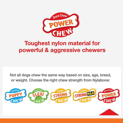 Nylabone Power Chew Textured Dog Chew Ring Toy, Dog Toys for Aggressive Chewers, Flavor Medley, X-Large/Souper (1 Count)