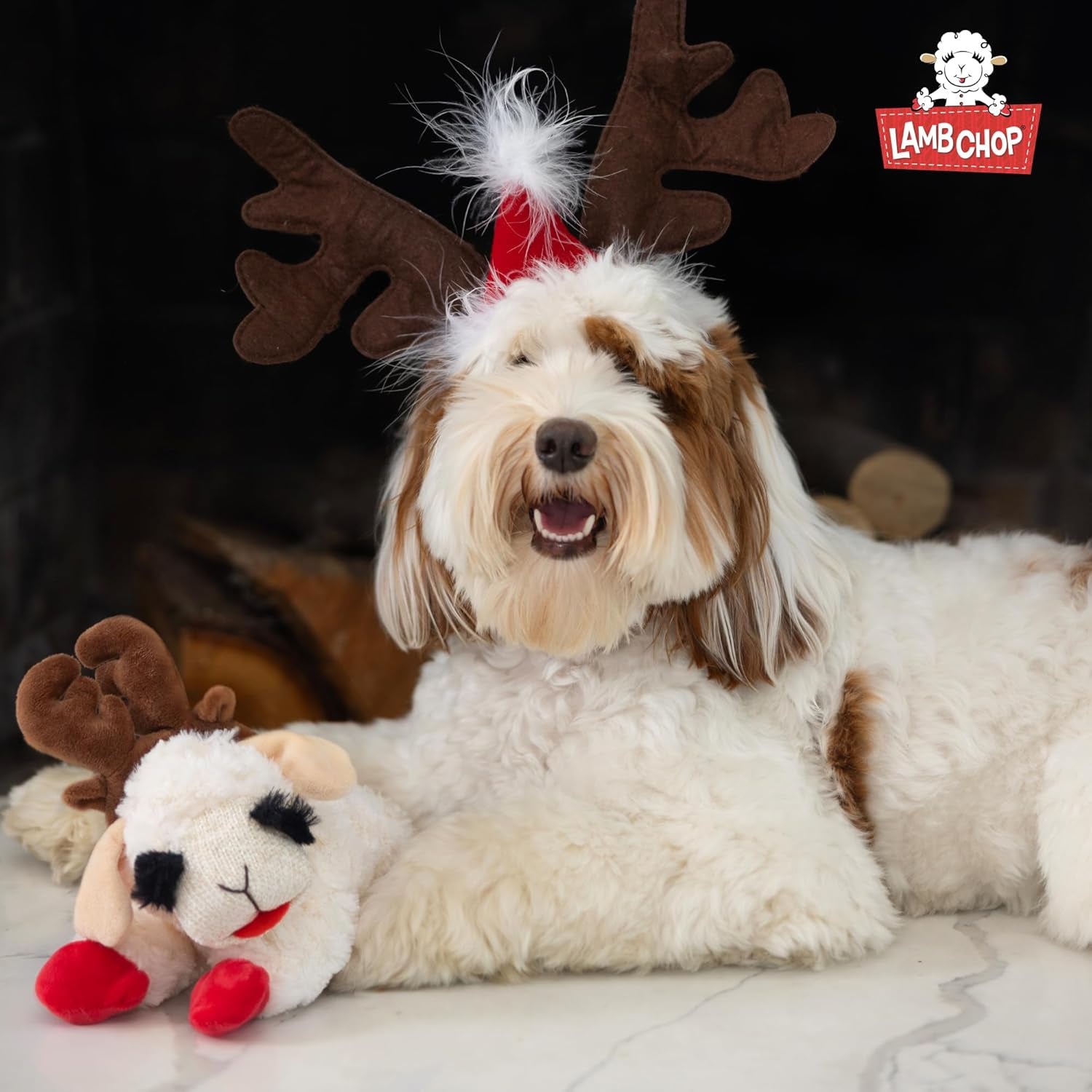 Multipet Holiday Lambchop Dog Toy 6", for small breeds