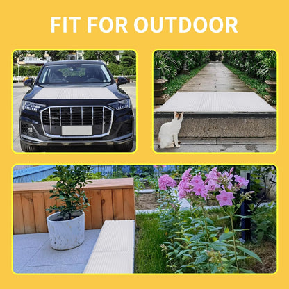 Cat&Dog Repellent Outdoor/Indoor Spike Scat Mat, Garden Scat Mats,Set of 8 (16)