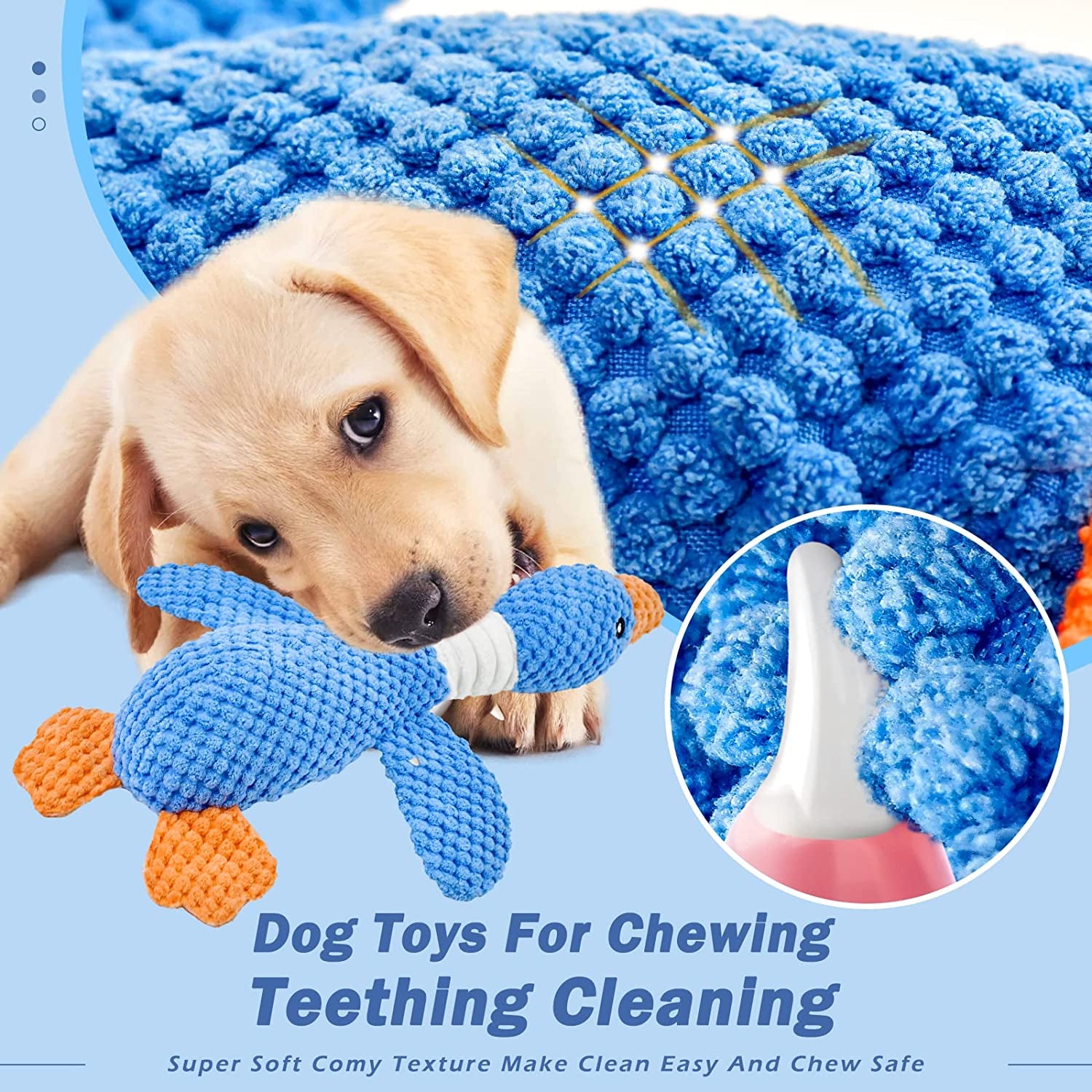 Dog Toys for Small Dogs, Squeaky Tough Dog Toys for Aggressive Chewers, Plush Dog Chew Toys for Teething, Interactive Shark Dog Toys to Keep Them Busy, Puppy Toys for Small, Medium,Large Breeds