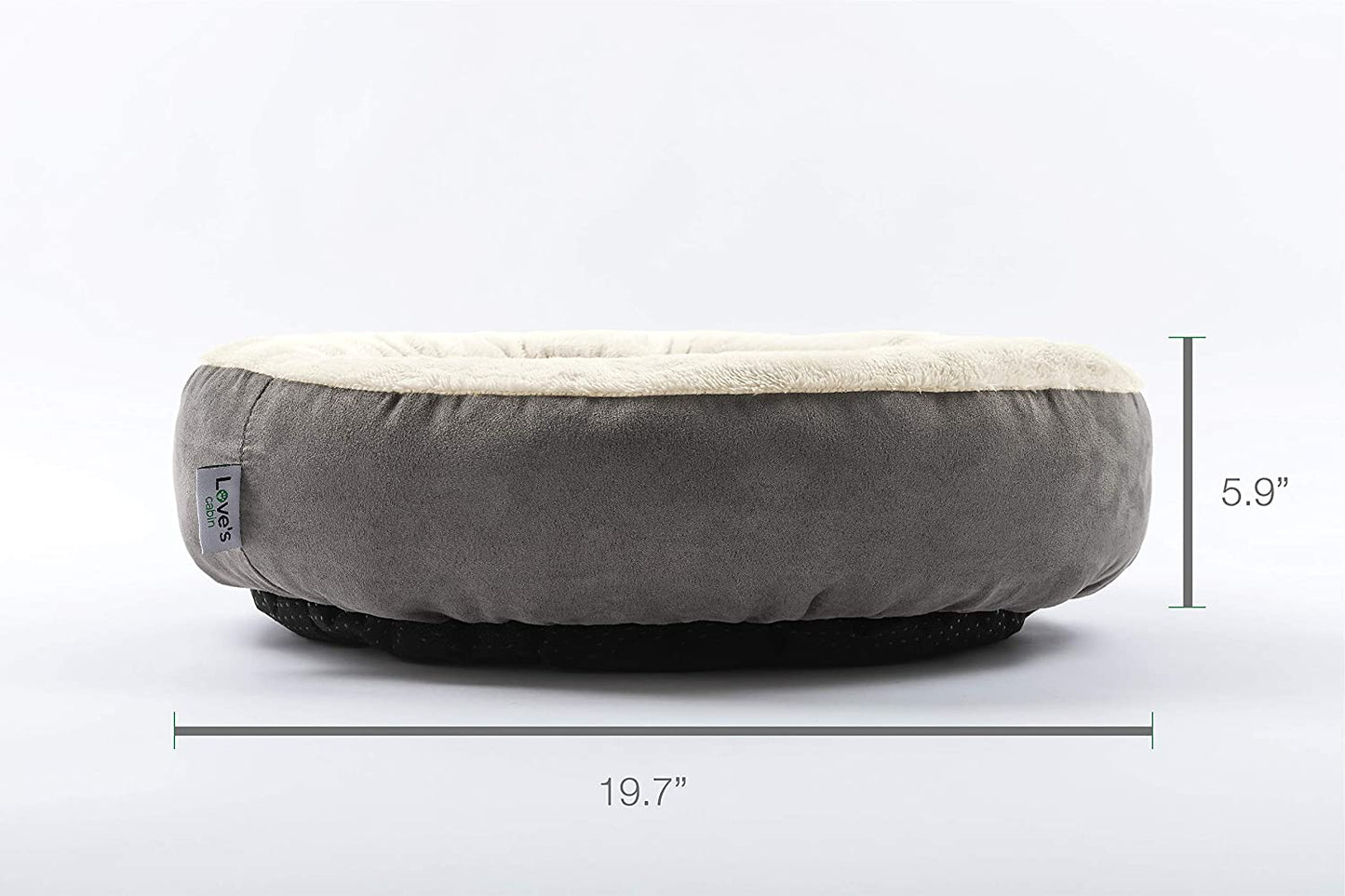 Love'S Cabin round Donut Cat and Dog Cushion Bed, 20In Pet Bed for Cats or Small Dogs, Anti-Slip & Water-Resistant Bottom, Super Soft Durable Fabric Pet Beds, Washable Luxury Cat & Dog Bed Olive Green