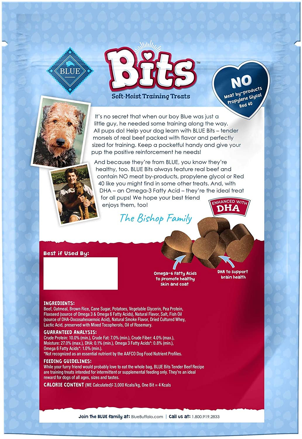 Blue Buffalo BLUE Bits Natural Soft-Moist Training Dog Treats, Beef Recipe 19-Oz Bag