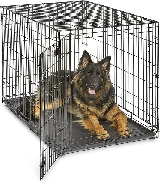 Midwest Homes for Pets Newly Enhanced Single Door Icrate Dog Crate, Includes Leak-Proof Pan, Floor Protecting Feet, Divider Panel & New Patented Features