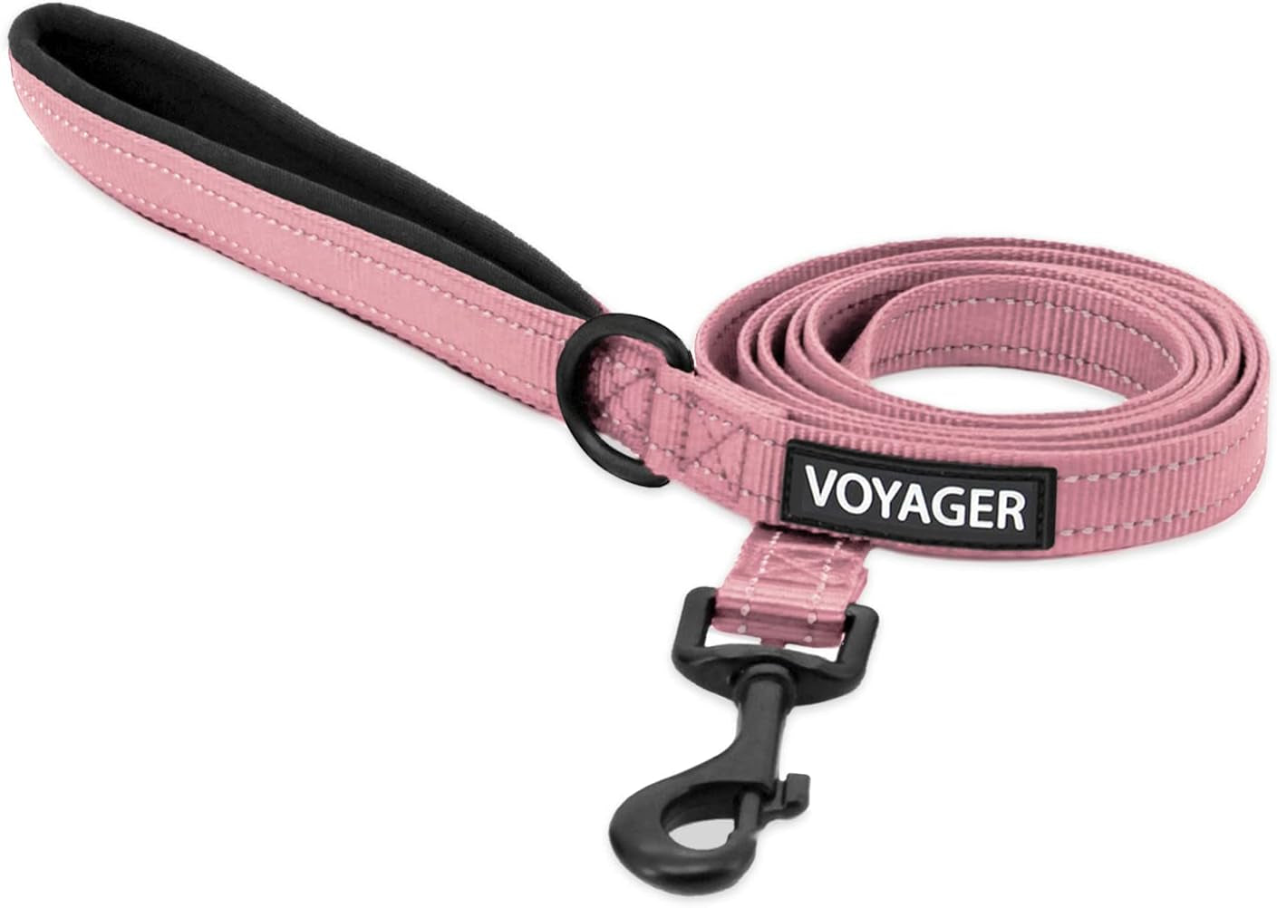 Best Pet Supplies Reflective Dog Collar with Adjustable Length, Heavy-Duty Buckle, and Strong Leash D-Ring, Training, Walking, Jogging Accessory for Small, Medium, and Large Breeds - Fuchsia, M