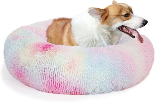 Calming Bed for Dogs 30 Inches Dog Beds for Medium Dogs Washable Anti-Anxiety Dog Beds for Medium Dogs