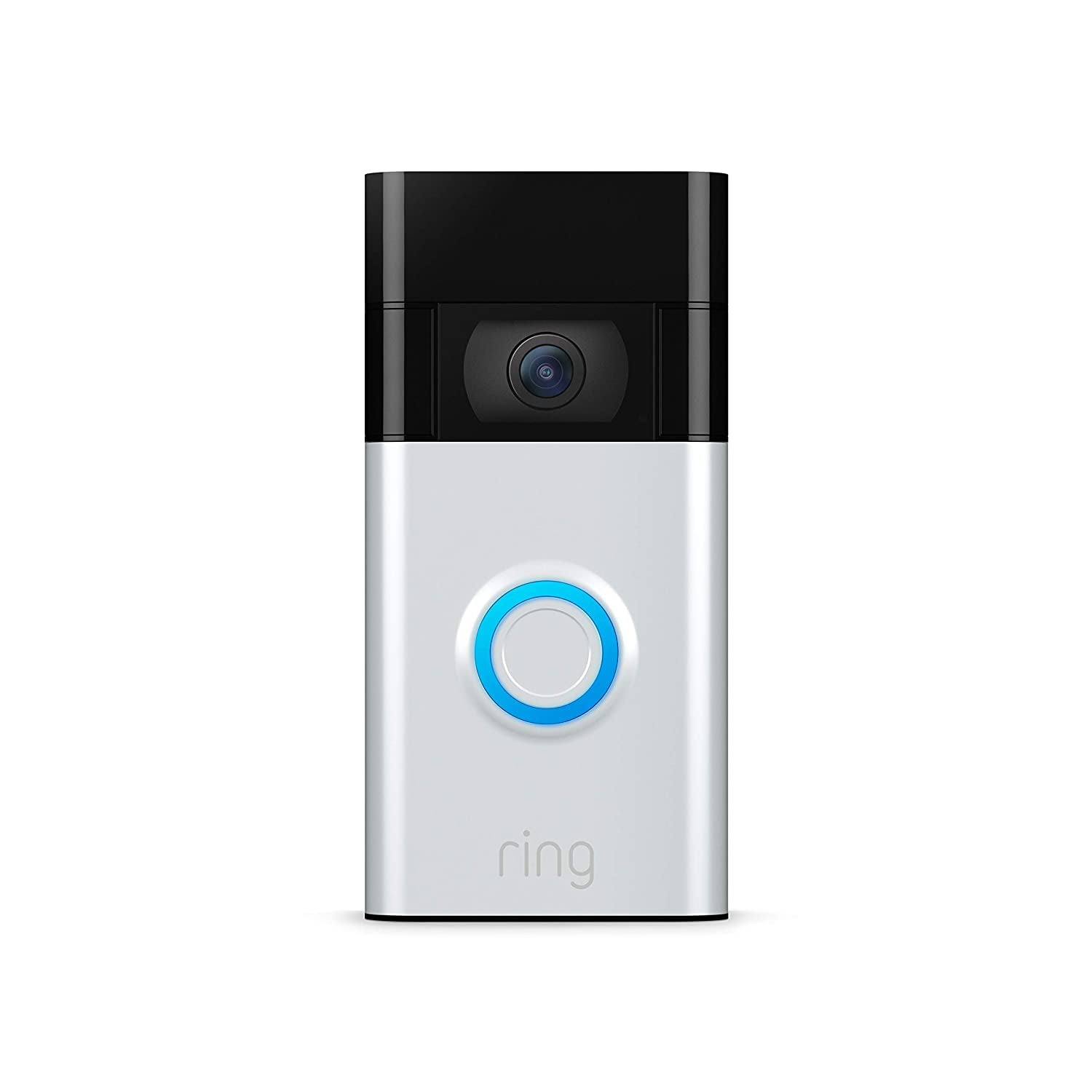 Ring Video Doorbell - 1080p HD video, improved motion detection, easy installation (2020 release) – Satin Nickel