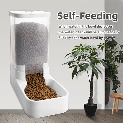 Gravity Pet Feeder and Water Dispenser Set, Automatic Dog Feeder and Dog Water Dispenser for Dogs Cats Pets Animals Large Capacity(Water Feeder)