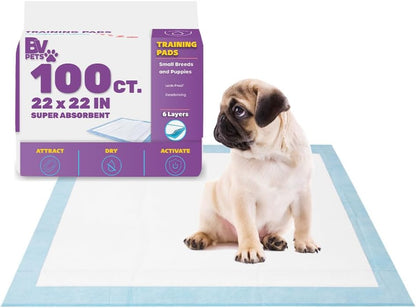 BV Puppy Pads Leak-Proof 300 Count 22"X 22" | Pee Pads for Dogs Quick Absorb 6-Layer- Dog Pee Pads- Dog Pads - Potty Pads for Dogs- Puppy Pee Pads, Pee Pad Training Pads for Dogs, Pet Pee Pads