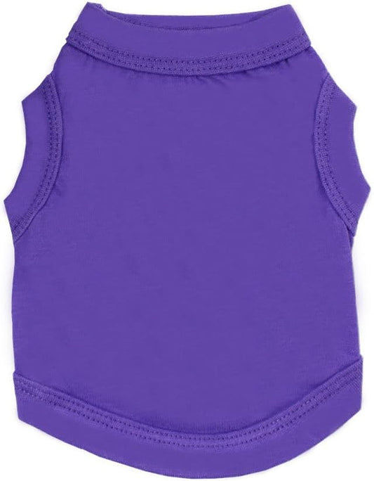 Dogs Shirts Purple Vest Clothing for Dogs Cats L Dog Vacation Shirt Male Female Dog Clothing Puppy Summer Clothes Girls Boys Cotton Summer Shirt Small Dog Cat Pet Clothes Vest T-Shirt Apparel