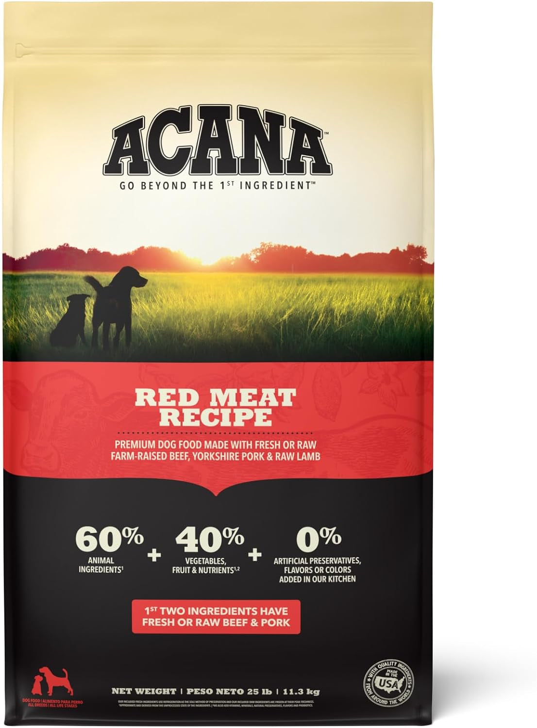 ACANA Premium Chunks Wet Dog Food, Lamb Recipe in Beef Bone Broth and Beef Liver, 12.8Oz (Case of 12)