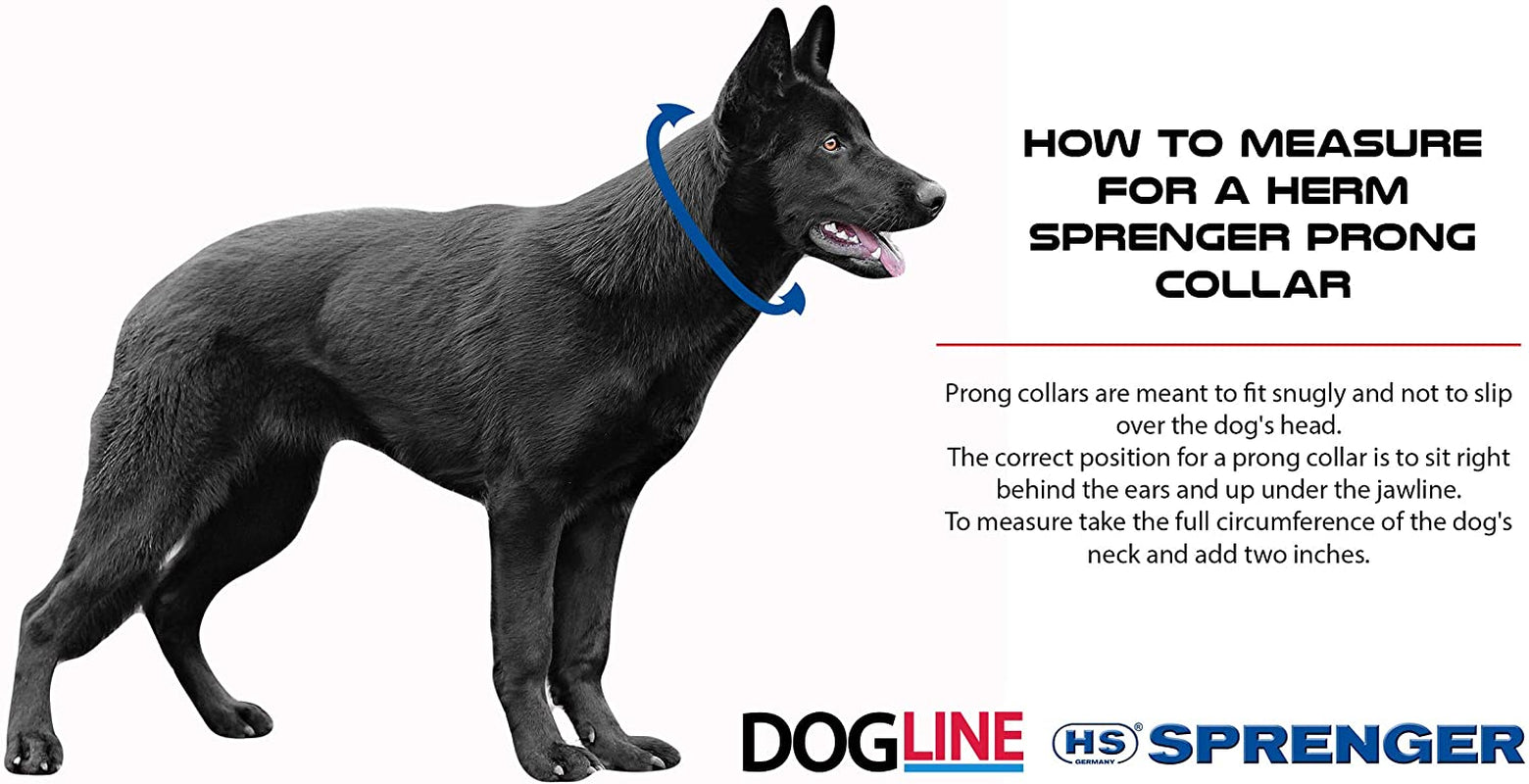 Herm Sprenger Ultra-Plus Prong Dog Training Collar, Chrome, 3.25 Mm X 20" Neck Size; 22" Chain Length