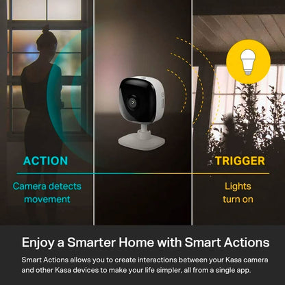 Kasa Smart 2K QHD Indoor Security Camera, Person/Baby Crying/Motion Detection, 2-Way Audio, 30Ft. Night Vision, Cloud/Sd Card Storage(Up to 256 GB), Works with Alexa & Google Home (KC400)