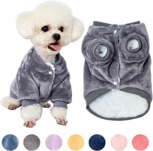 Fabricastle Dog Sweater, Dog Clothes, Dog Coat, Dog Jacket for Small or Medium Dogs Boy or Girl, Ultra Soft and Warm Cat Pet Sweaters (Gray, Small)