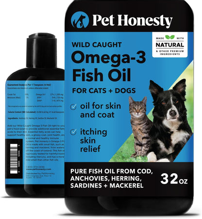 Pet Honesty Omega Skinhealth Chews for Dogs, Salmon Oil, Omega 3 Fish Oil, Krill, Spirulina, Omega-3, Alaskan Salmon Oil, Healthy Skin & Coat, Itchy Skin, Dog Allergies, May Reduce Shedding (90 Count)