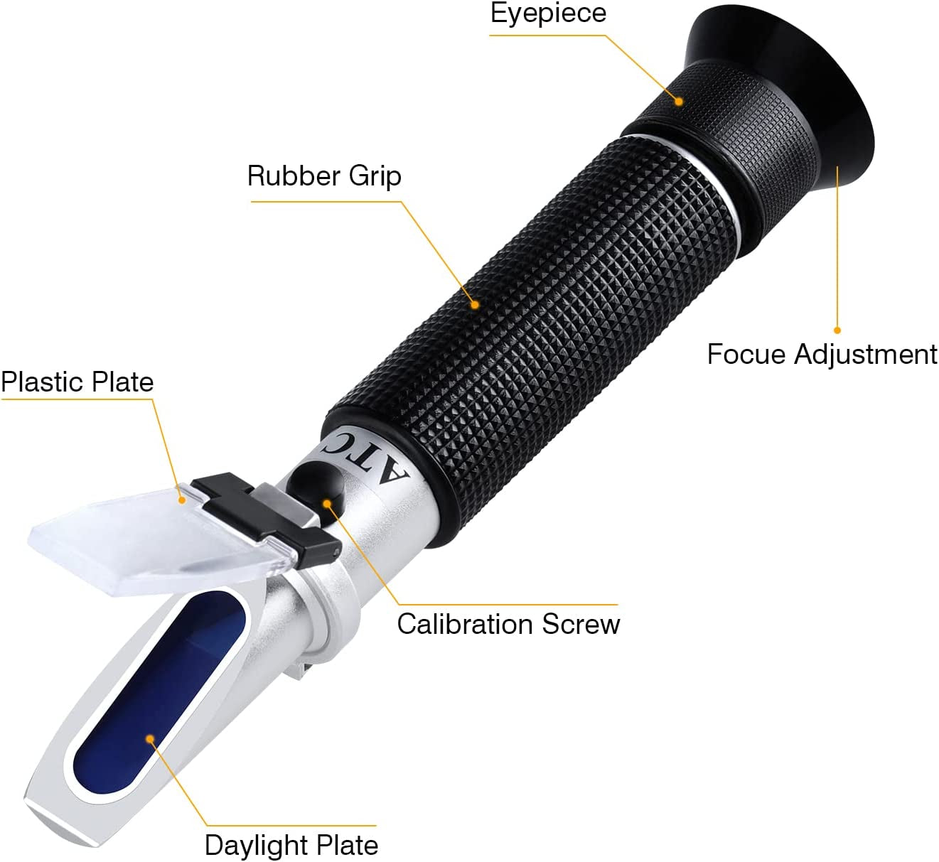 RZ Aquariums Salinity Refractometer for Seawater Marine Fish-Keeping, Dual Scales Specific Gravity Salinity Meter Hydrometer 0-100ppt & 1.000-1.070, Saltwater Tester with ATC Function