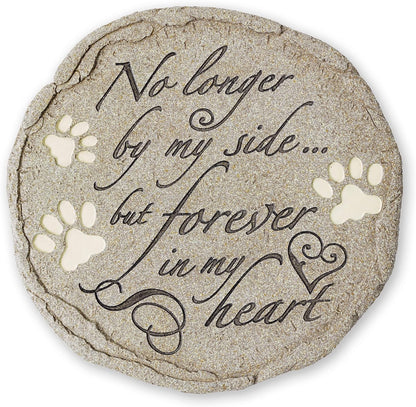 Cat or Dog Grave Marker or Garden Memorial Stone. No Longer by My Side but Forever in My Heart, Rainbow Bridge Pet Memorial Gifts. Waterproof and Weatherproof Pet Plaque, Condolence Gift