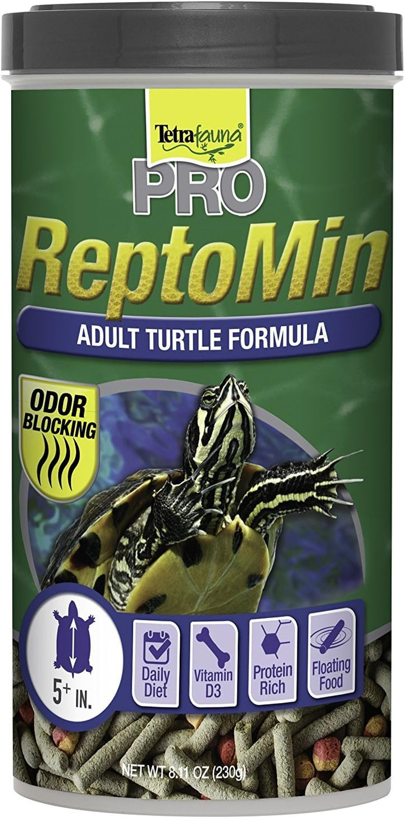 Tetra TetraFauna PRO ReptoMin Pro Sticks Adult Turtle Formula Daily Diet for Aquatic Turtles, 8.11 oz