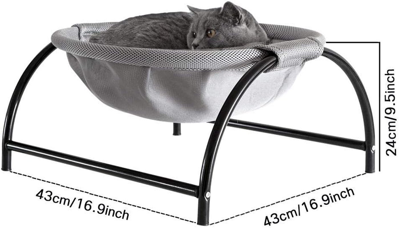 Cat Bed Dog/Pet Hammock Bed Free-Standing Cat Sleeping Cat Supplies Pet Supplies Whole Wash Stable & Breathable Easy Assembly Indoors Outdoors, 16.9 in x 16.9 in x 9.5 in