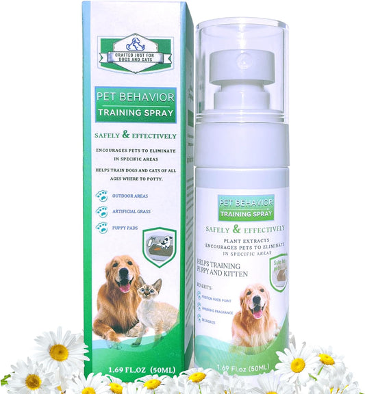 Pet Behavior Training Spray, Potty Training Aid for Indoor and Outdoor Dogs and Puppies, My Dog Peed Again, Prevent Your Pet from Soiling the Carpet - 1.69 Oz.