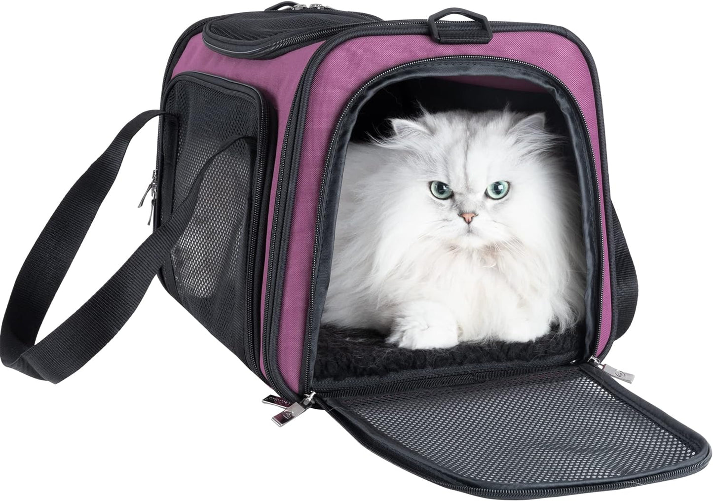 Petisfam Easy Load Pet Carrier for Medium Cats and Small Dogs