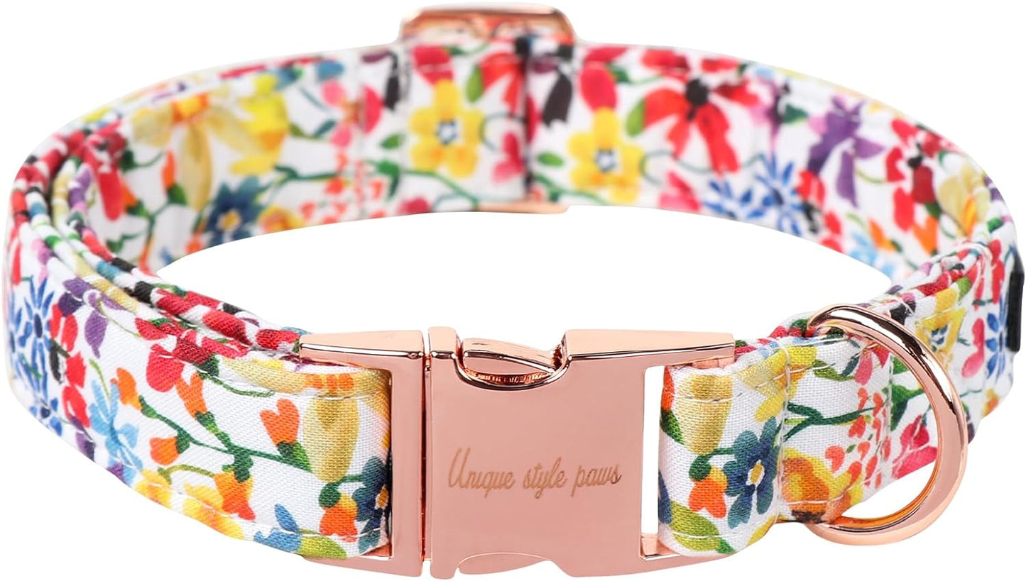 Unique Style Paws Dog Collar Metal Buckle Collar Gift for Small Medium Large Boys Girls Dogs