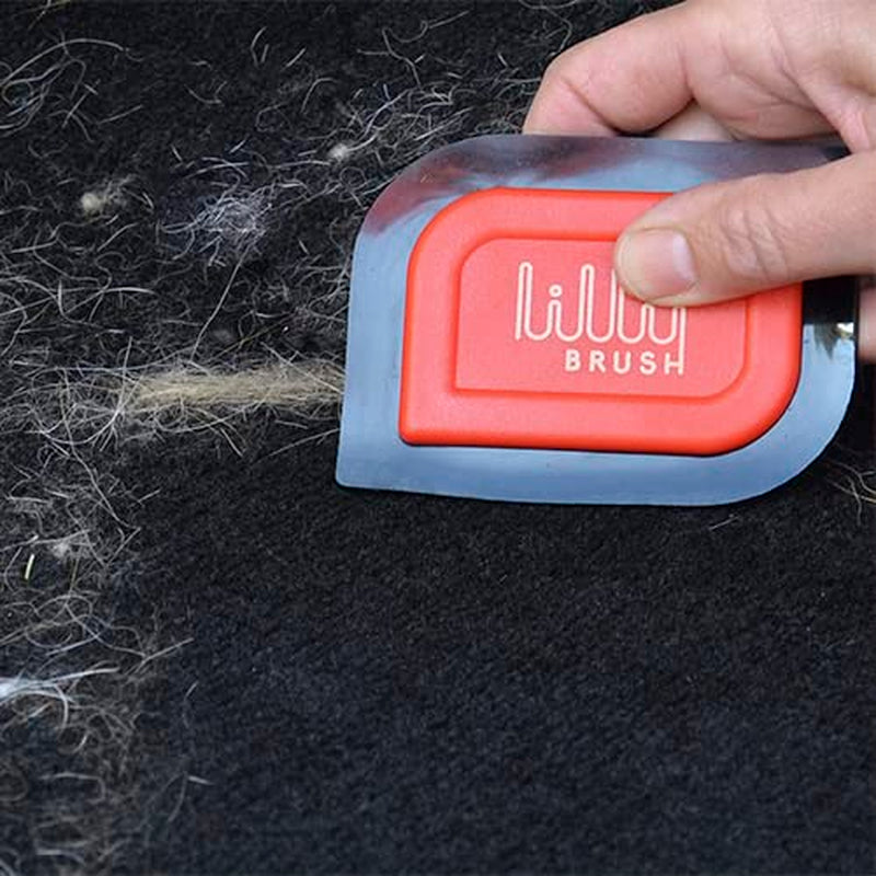 Lilly Brush Mini Pet Hair Detailer | Pet Hair Remover for Car Carpet & Couch, Car Interior & Auto Detailing Supplies, Dog & Cat Hair Remover for Car & Furniture, Reusable Pet Fur Remover for Furniture