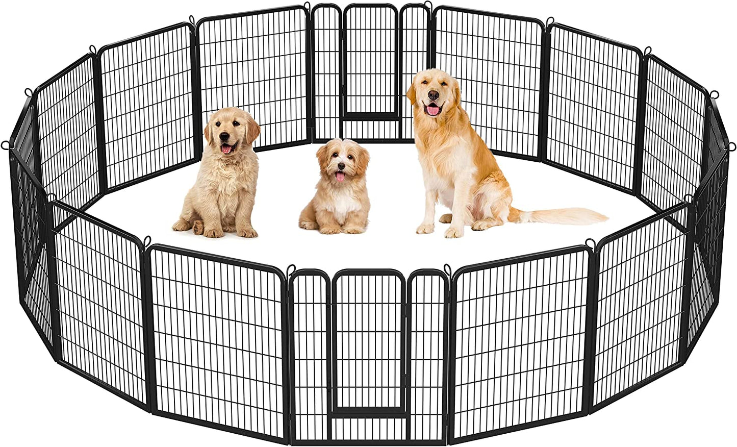 Yaheetech Dog Playpen Outdoor,16 Panel Fence 40" High Pet Pen for Large/Medium/Small Dogs Heavy Duty Exercise Puppy/Cat/Rabbit/Small Animals Portable Rv/Camping/Garden