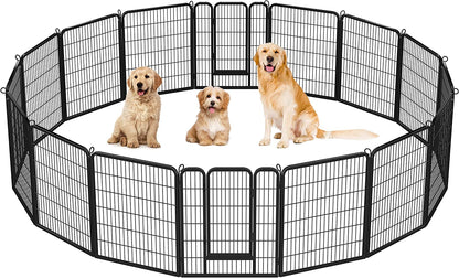 Yaheetech Dog Playpen Outdoor,16 Panel Fence 40" High Pet Pen for Large/Medium/Small Dogs Heavy Duty Exercise Puppy/Cat/Rabbit/Small Animals Portable Rv/Camping/Garden