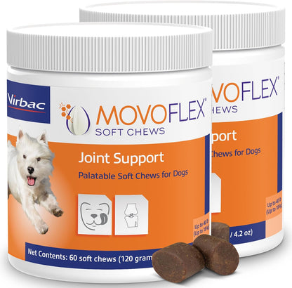 Joint Support Supplement for Dogs - Hip and Joint Support - Dog Joint Supplement - Hip and Joint Supplement Dogs - 120 Soft Chews for Small Dogs (By Virbac)